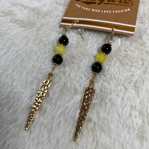 Colorful Glass Bead Spike Earrings NEW - Picture 2 of 8